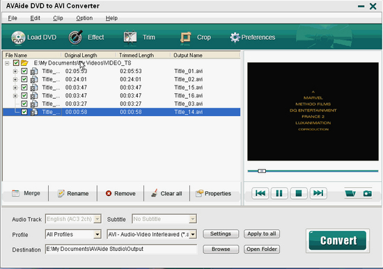 EZuse DVD To AVI Converter