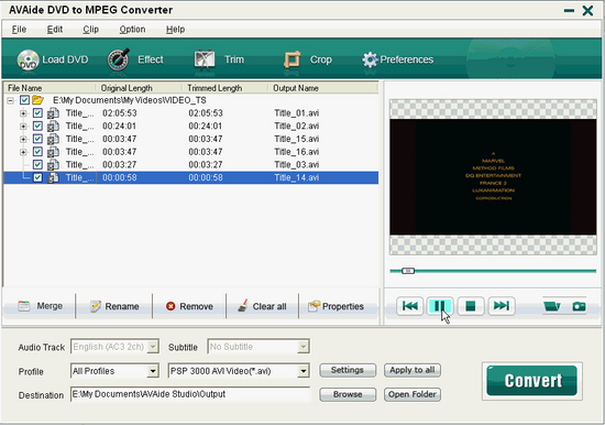 EZuse DVD To MPEG Converter
