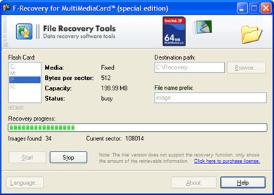 F-Recovery for MultiMediaCard