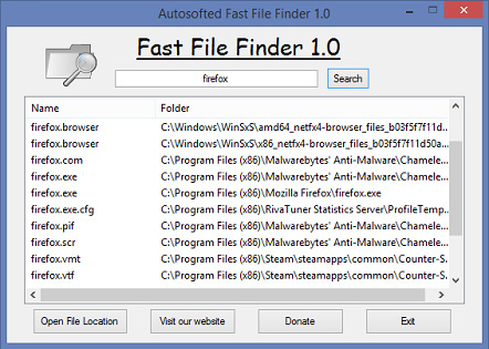 Fast File Finder by Autosofted