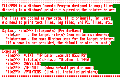 File2PRN Console Mode File Printer