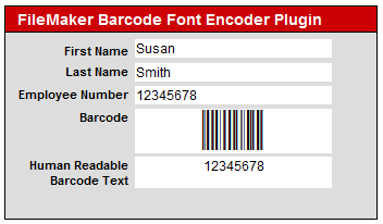 FileMaker Barcode Font Encoder Plugin