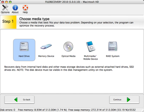 FILERECOVERY 2011 Professional (Mac)