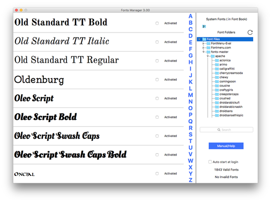 Fonts Manager