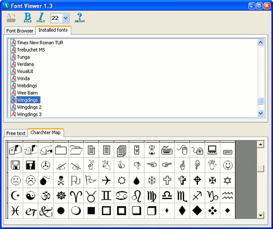 FontViewer