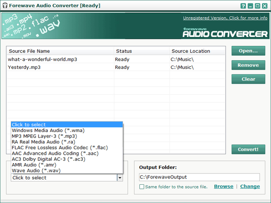 Forewave Audio Converter