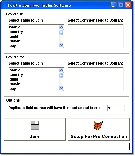 FoxPro Join Two Tables Software