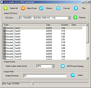 Free Audio CD to MP3 Converter