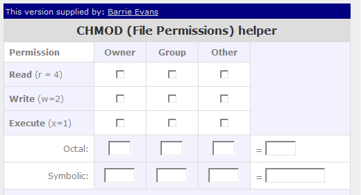 Free CHMOD calculator