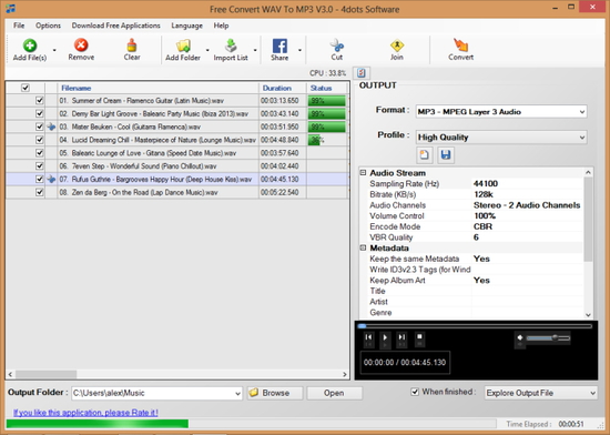 Free Convert WAV To MP3