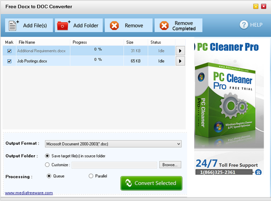 Free Docx to Doc Converter