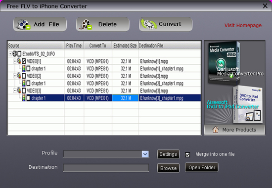 Free FLV to iPhone Converter