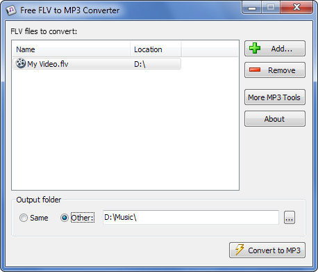 Free FLV to MP3 Converter