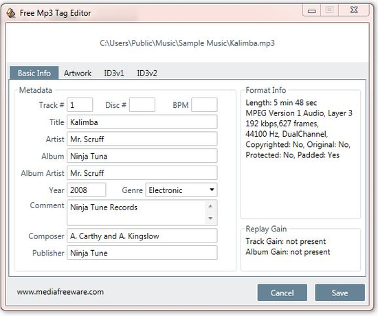 Free MP3 Tag Editor