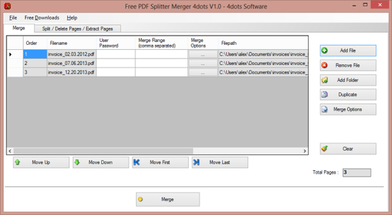 Free PDF Splitter Merger 4dots