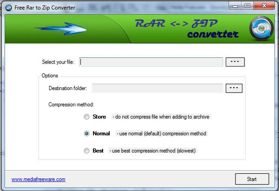 Free RAR to ZIP Converter