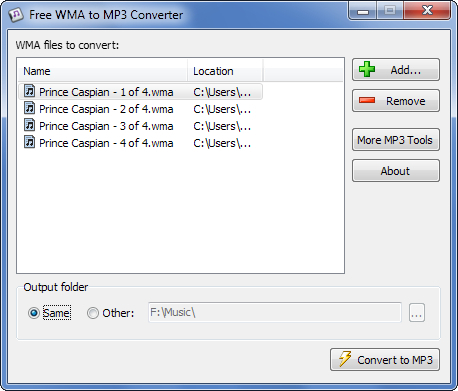 Free WMA to MP3 Converter