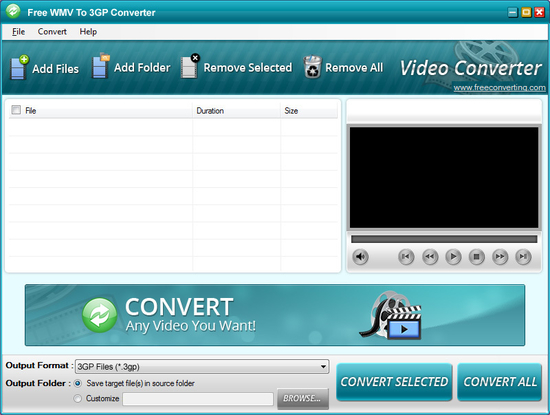 Free WMV to 3GP Converter