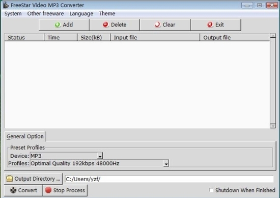 FreeStar Free Video MP3 Converter
