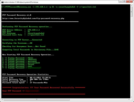 FTP Password Recovery