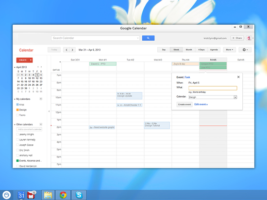 Google Calendar for Pokki