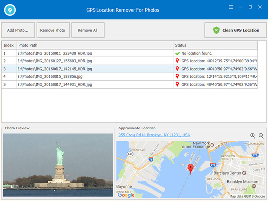 GPS Location Remover For Photos