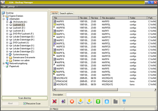 GSA Backup Manager