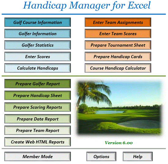 Handicap Manager for Excel