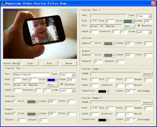 Happytime Video Overlay Filter