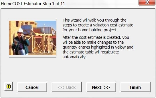 HomeCOST Estimator for Excel