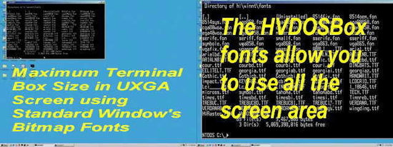 HVDOSBox Windows Terminal Fonts