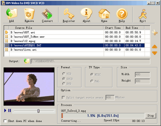 IBN Video to DVD SVCD VCD