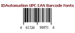 IDAutomation GS1 UPC/EAN Barcode Fonts