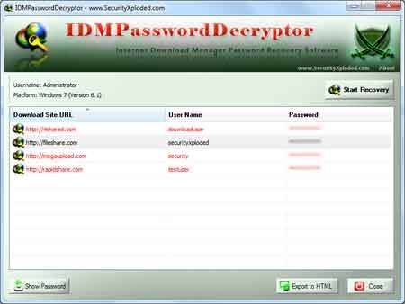 IDM Password Decryptor