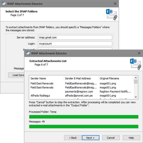 IMAP Attachments Extractor