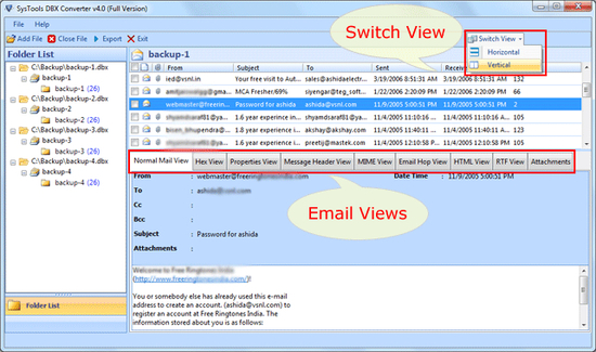 Import DBX in Outlook