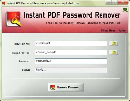 Instant PDF Password Remover