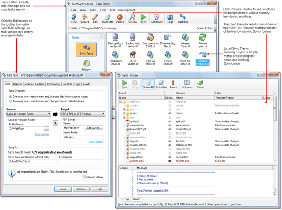 InstantSync Secure FTPS/SFTP