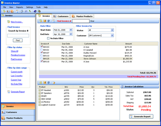 Invoice Master for Windows