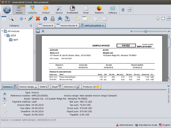 InvoicePad 3 for Linux 64 bit