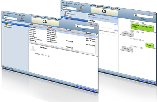 iPhone Contacts + SMS Backup