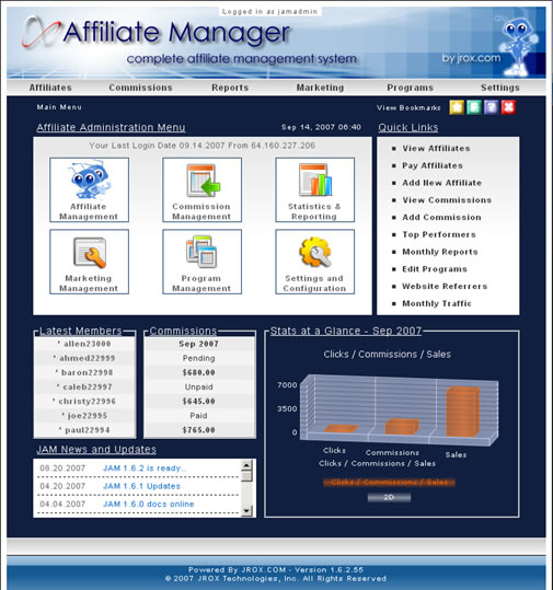 JROX.COM Affiliate Manager