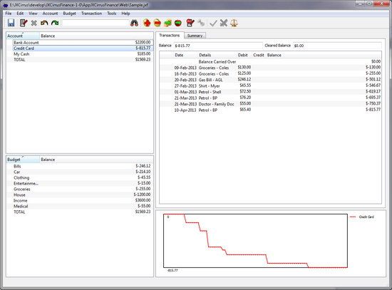 JXCirrus Finance for Windows