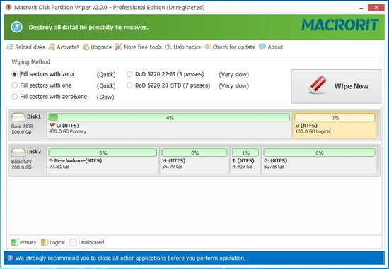 Macrorit Disk Partition Wiper