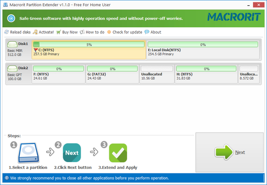 Macrorit  Partition Extender Free