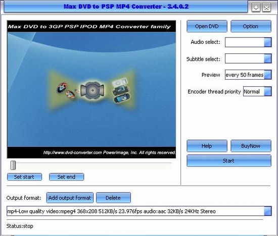 Max DVD to PSP MP4 Converter