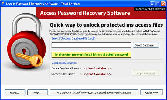 MDB Password Recovery