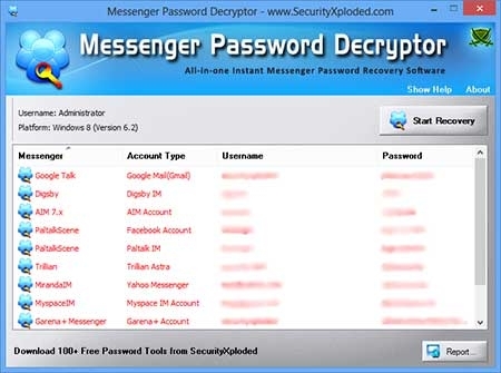 Messenger Password Decryptor