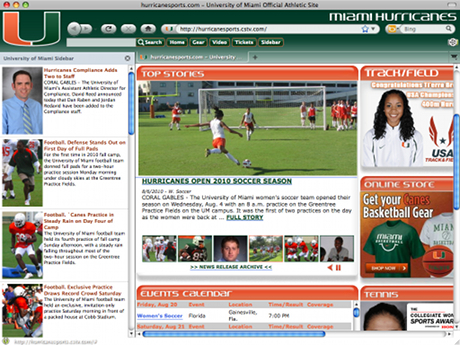 Miami Hurricanes IE Browser Theme