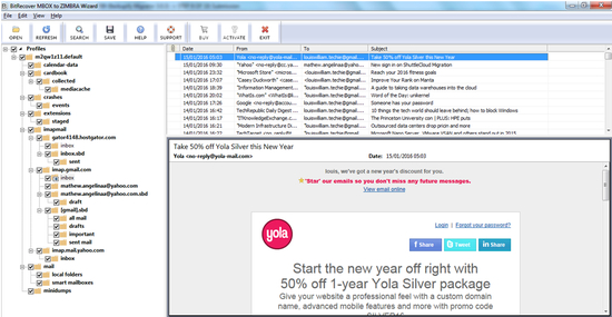 Migrate MBOX to Zimbra